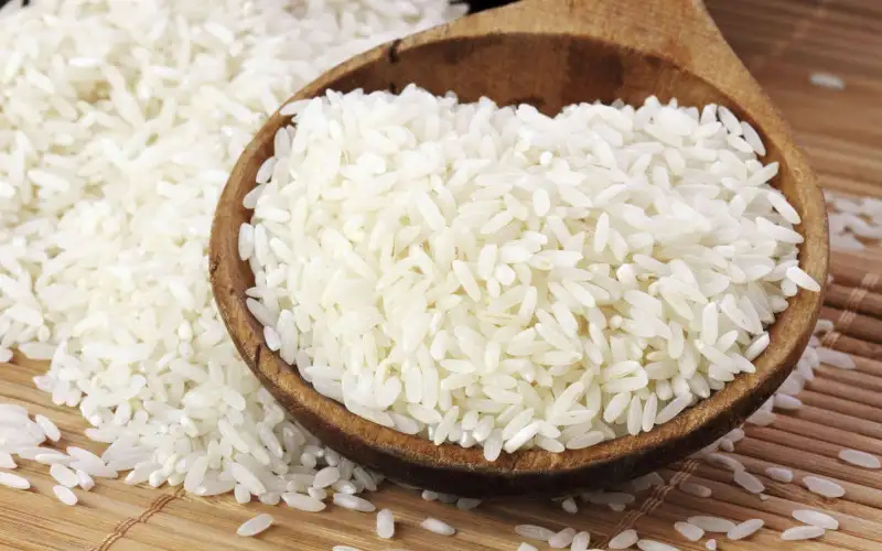 Gạo Tám Xoan Hải Hậu có hạt thon dài, cơm dẻo thơm hương cốm